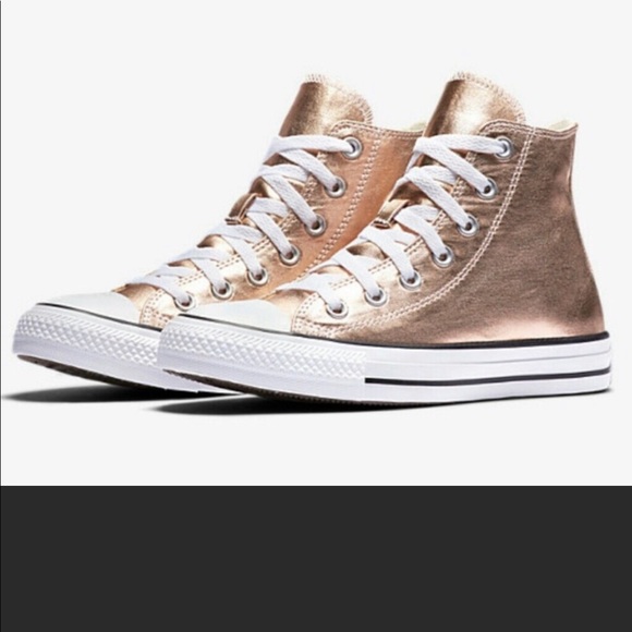 converse metallic rose gold